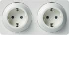HAGER - Toma doble Schuko ATA 16A completo