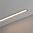 JISO - Perfil de aluminio de 2 metros para tiras LED empotrable color aluminio