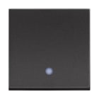 BTICINO - Conmutador iluminable Classia - 10 AX-250 Vca - Dark - 2 módulos