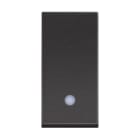 BTICINO - Interruptor iluminable Classia - 10 AX-250 Vca - Dark - 1 módulo