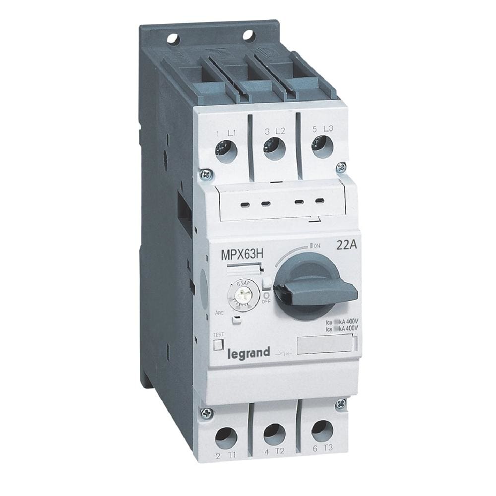 LEGRAND - Guardamotor magnetotérmico MPX³ 63H - 22A - 50kA
