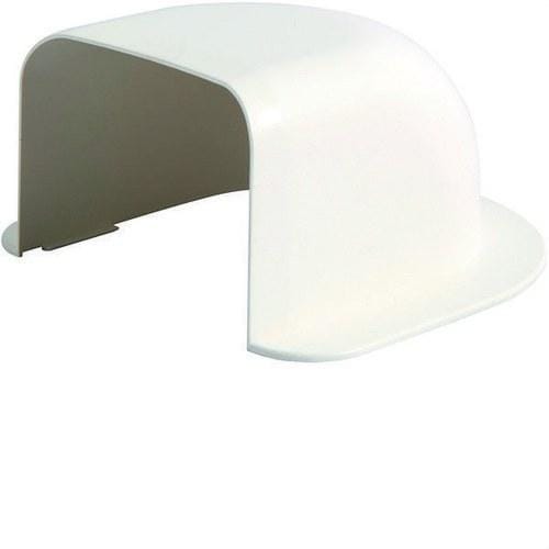 HAGER - DERIVACIÓN A MURO, EN PVC, PARA CANALES CLM/CLMU65090, BLANCO NIEVE (RAL9010)