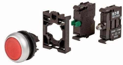 EATON - Kit pulsador rasante retorno M22DLRK10LED230BVP rojo