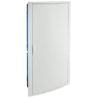 SOLERA - Caja de distribución de empotrar en tabique hueco de 56 elementos 320x670x75mm marco blanco y puerta fumé