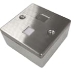 EXCEL - EXCEL 1G S/STEEL K/STONE PLATE & BACKBOX 1-PORT