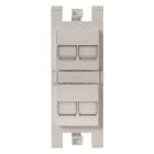 NIESSEN - SOPORTE PLANO PARA 4X RJ45 CON PERS. PL