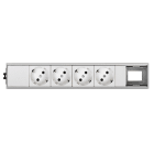 SIMON - Puesto de trabajo Ofiblock Compact SIMON K45 con 4 schukos + 1 troquel LP blanco RAL9003