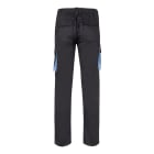 VELILLA - PANTALÓN STRETCH BICOLOR MULTIBOLSILLOS NEGRO/CELESTE T-44
