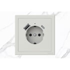 NIESSEN - BASE ENCHUFE SCHUKO + CARGADOR USB A+C
