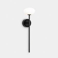LEDS-C4 - Aplique IP44 Bloom LED 7.5 blanco cálido 2700K ON-OFF negro 262lm
