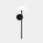 LEDS-C4 - Aplique IP44 Bloom LED 7.5 blanco cálido 2700K ON-OFF negro 262lm