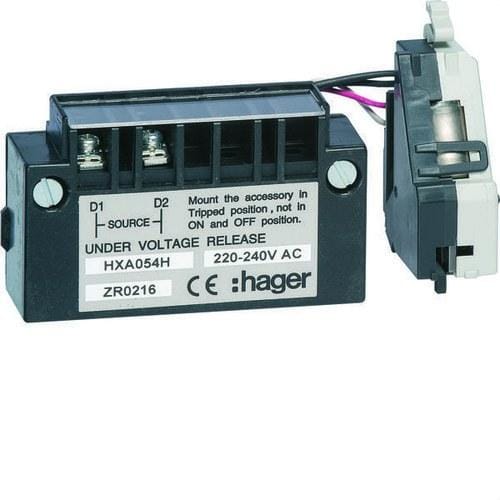 HAGER - RELÉ MÍNIMA TENSIÓN DUVR X160-X250 220-240V