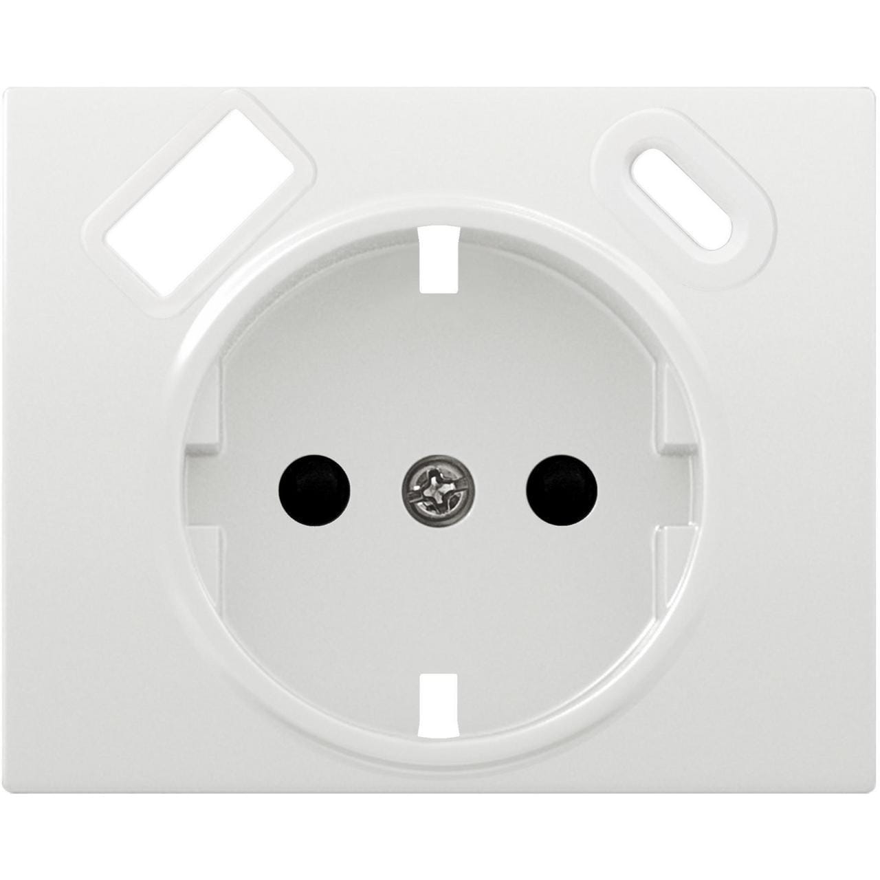 BJC - Tapa schuko IRIS USB AC, blanco polar