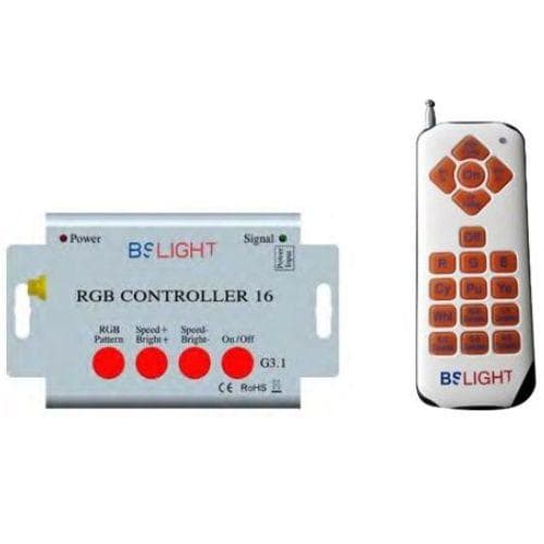 BSLIGHT - CONTROLADOR RGB16 PARA PAR56 2HILOS (RECEP+MANDO)