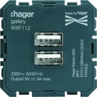 HAGER - TOMA GALLERY CARGADOR USB 2 PUERTOS