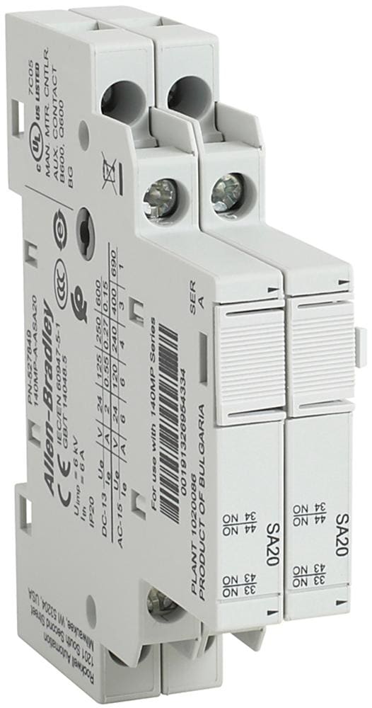 ROCKWELL - BLOCK DE CONTACTOS AUXILIARES DE  MONTAJE LATERAL LADO DERECHO 1N.C  1NO PARA FAMILIA 140MP