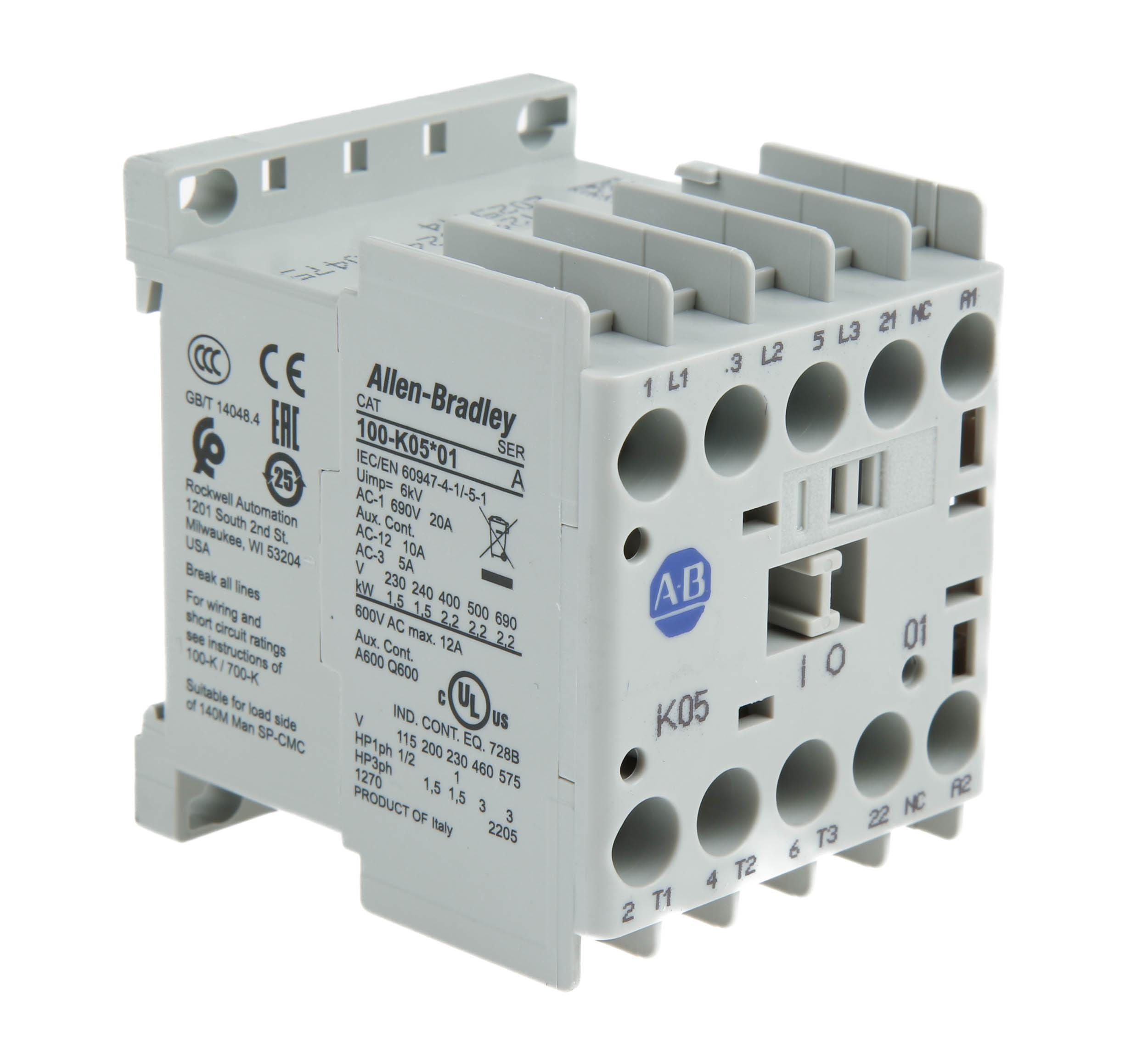 ROCKWELL - IEC 5 A CONTACTORES MINIATURA 100-K05KF10M