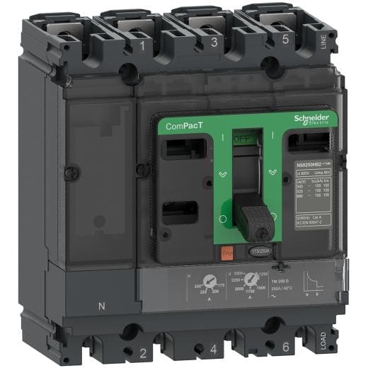 APC by Schneider Electric - Interruptor automatico ComPacT NSX250R 200kA AC 4P 160A TMD
