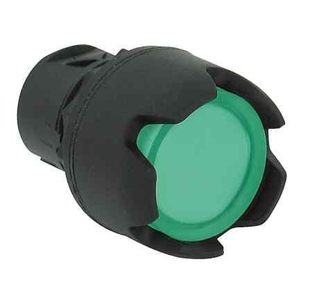 ROCKWELL - PULSADOR LUMINOSO METÁLICO PROTEGIDO VERDE