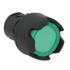 ROCKWELL - PULSADOR LUMINOSO METÁLICO PROTEGIDO VERDE