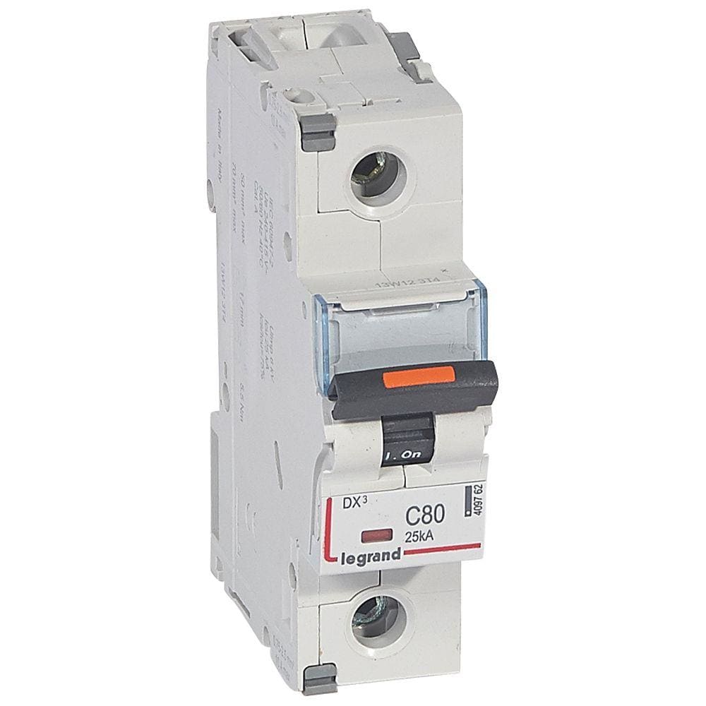 LEGRAND - Magnetotérmico DX³ 25kA - 1P - 230/400V~ - 80A - curva C