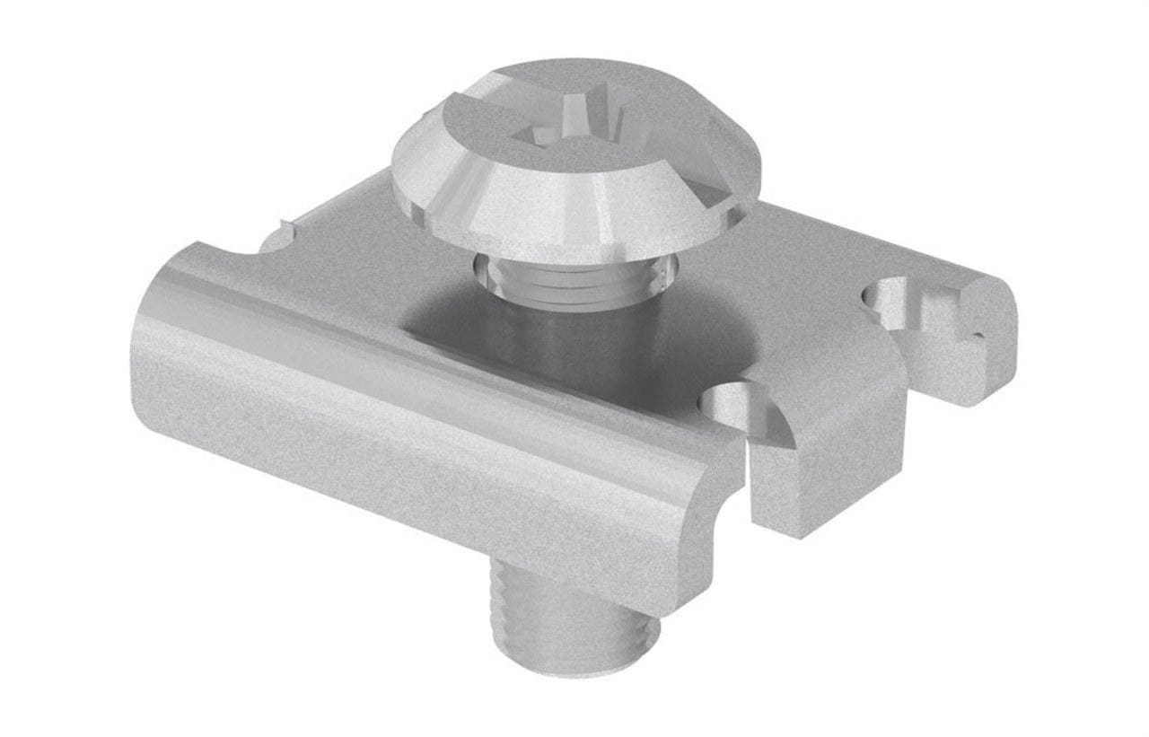 PEMSA - Kit Fijación para Rejiband 60x60 mm con doble varilla en la base, M 6x18 mm en acero y acabado galvanizado caliente.