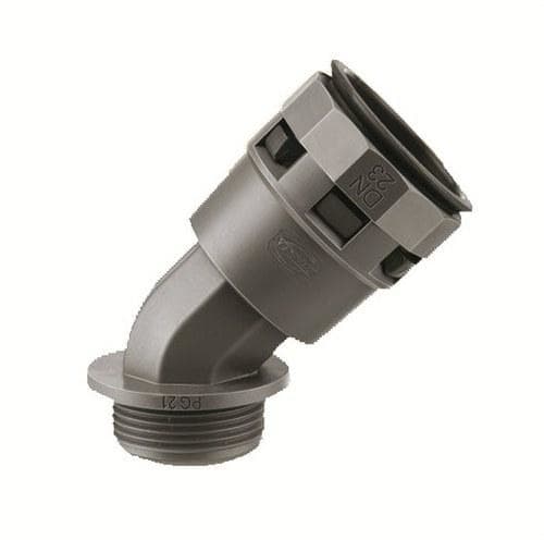 INTERFLEX - Racor 45° poliamida LTC-M DN17 M20x1.5 gris