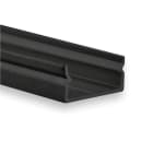 JISO - Perfil de aluminio de 2 metros para tiras LED superficie color negro