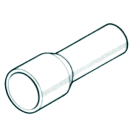 INTERFLEX - Puntera cable simple 0,34mm² L8 aislado turquesa