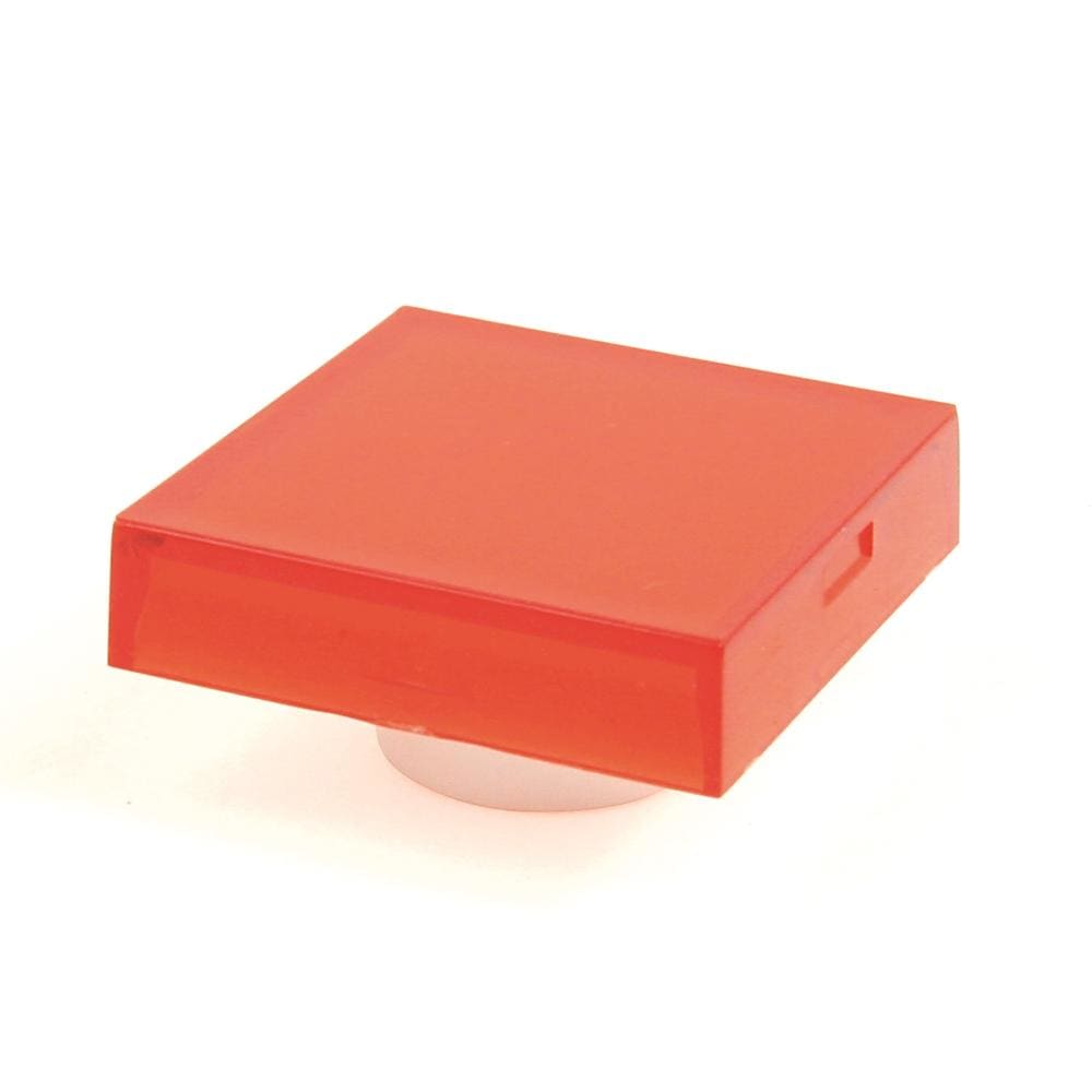 ROCKWELL - DIFUSOR CUADRADO GRANDE PARA PULSADOR PILOTO 16mm ROJO