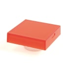 ROCKWELL - DIFUSOR CUADRADO GRANDE PARA PULSADOR PILOTO 16mm ROJO
