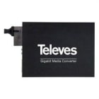 TELEVES - Conversor de medios RJ45-FO SC/UPC SM TX1550/RX1310nm