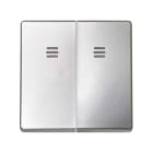 SIMON - Tecla doble SIMON 82 para mecanismo con luminoso azul aluminio