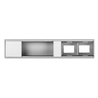 SIMON - Puesto de trabajo Ofiblock Compact SIMON K45 con 4 elementos con 2 troqueles LP blanco RAL9003