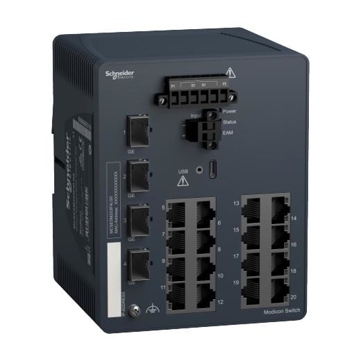 APC by Schneider Electric - Interruptor administrado Modicon - 16 puertos para cobre + 4 Gigabit SFP
