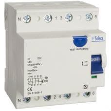 SOLERA - DIFERENCIAL 4P, 40A. CLASE AC. SENSIBILIDAD 30 MA.4 MÓDULOS. 240/415V AC (50 - 60 HZ). PODER DE CORTE 6 KA.