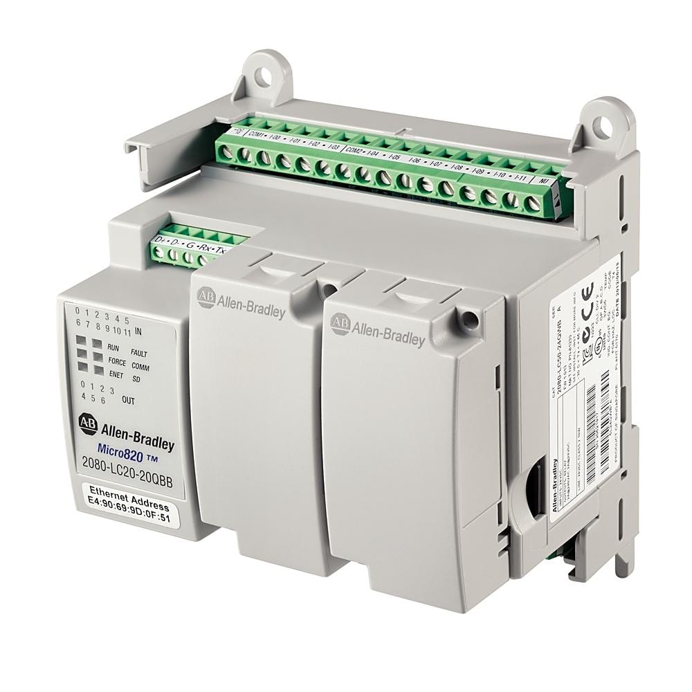 ROCKWELL - MICRO820 20 I/O ENET/IP CONTROLLER 2080-LC20-20AWB