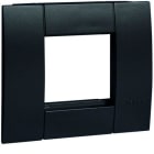 HAGER - Soporte con 1 mecanismo 45x45mm RAL9011