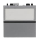 ABB - Pulsador con etiqueta iluminada Zenit plata