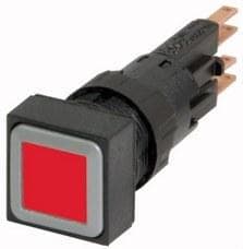 EATON - Pulsador luminoso rasante Q18LTR-RT/WB con enclavamiento 24V rojo