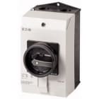 EATON - Interruptor general 3P+1 NO+1 NC 25A montaje en caja maneta negra bloqueable en posición 0 (OFF) para Norte América