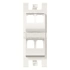 ABB - Soporte 45° conectores informática 4 ventanas sin persiana blanco