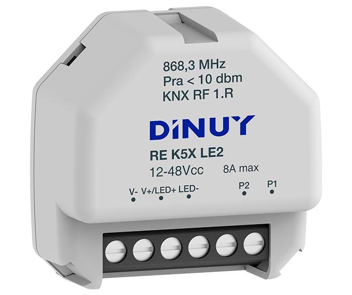 DINUY - Actuador de regulación KNX-RF tiras LED de 1 canal
