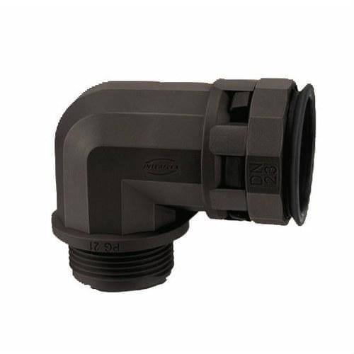 INTERFLEX - Racor 90° DN 17 Pg16 negro