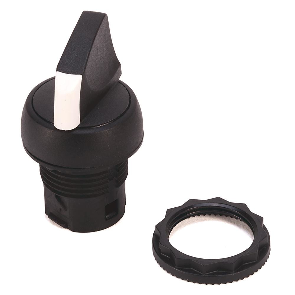 ROCKWELL - INTERRUPTOR SELECTOR MECÁNICO 2 POSICIONES RETORNO IZQUIERDA MANETA NEGRO