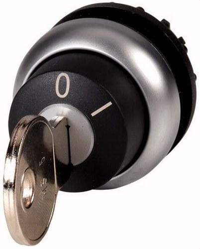 EATON - Selector de llave M22-WS-MS5 retorno 2 posiciones llave MS5 anillo titanio