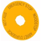 EATON - Placa parada de emergencia grabada M22-XAK3