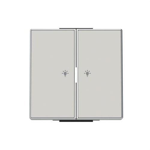 ABB - Tecla Sky con símbolo luz 2 canales negro soft