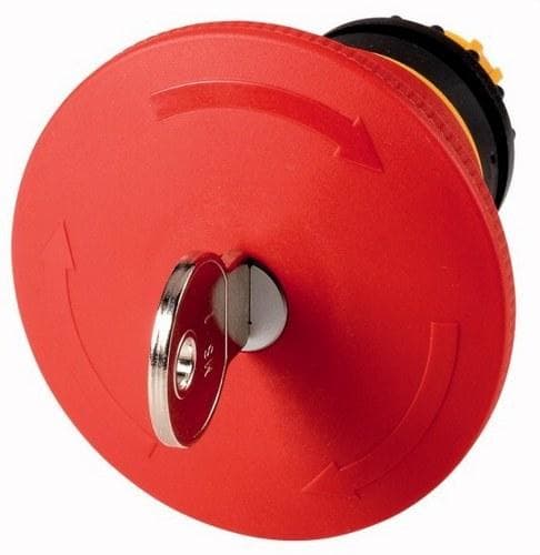 EATON - Pulsador parada de emergencia M22-PVS45P-MS1 45mm desenclavamiento por llave MS1