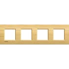 BTICINO - Placa embellecedora Livinglight de color Bambú - 2 x 4 módulos